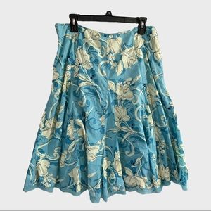 Apt. 9 Blue Floral Skirt